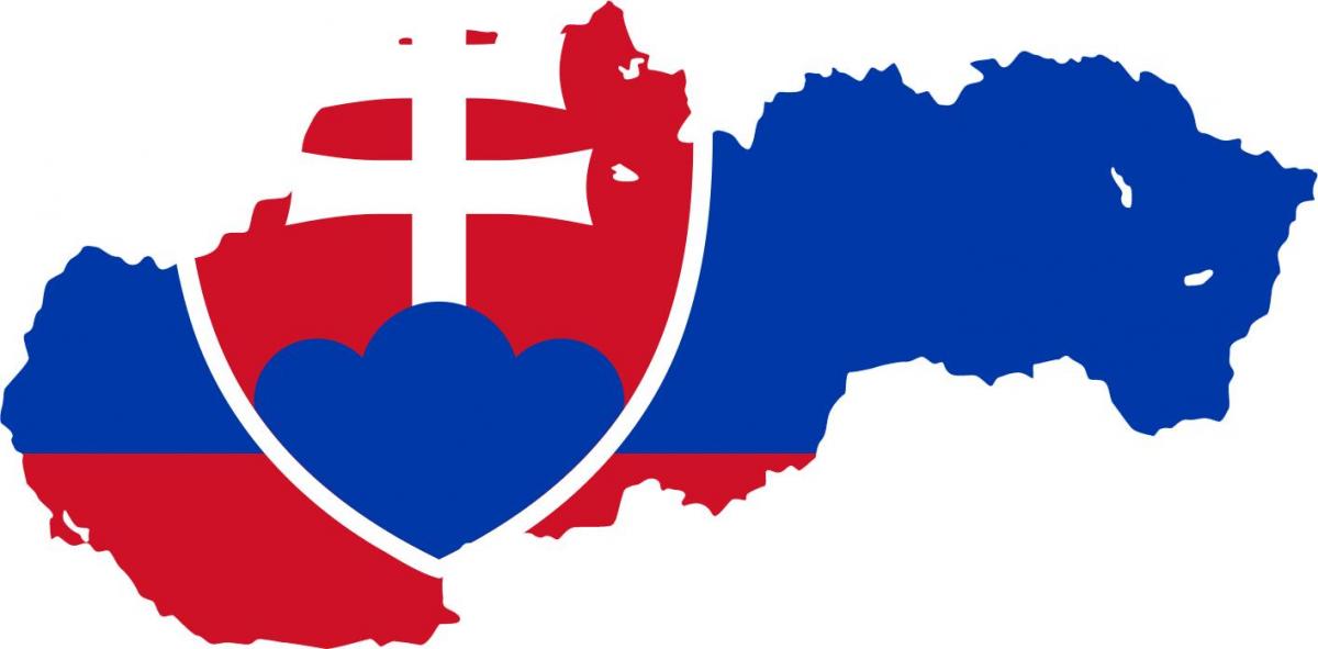 ramani ya Slovakia bendera