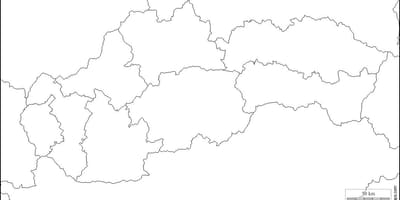 Ramani ya Slovakia tupu 